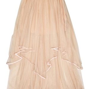 Free People Blush Pink Tulle Layered Maxi Skirt